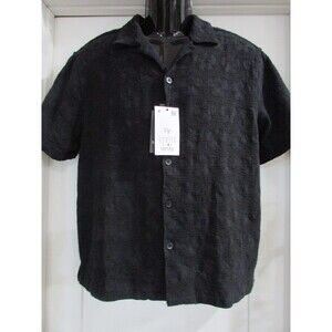 Denim And Flower Ricky Singh Men’s L Black Button Up Shirt Stretch NWT MSRP $54